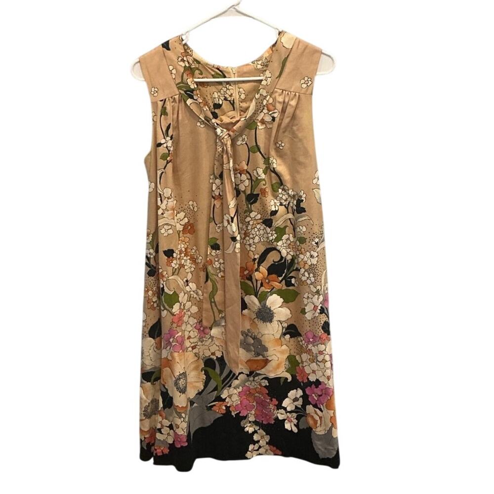Vintage Womens Mod Shift Dress S Floral 70s Twiggy Retro Groovy Hippie Costume